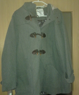 Damen Primark Kurzmantel/Jacke/Mantel grau 46 Kapuze,ungetragen