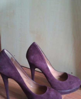 NEU! High Heels, Leder, braun