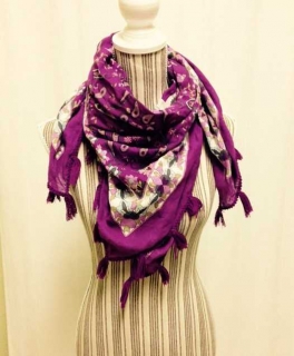 Hipster Blogger Statement Vintage Schal Tuch lila