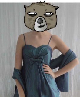 Türkises, lila-schimmerndes kurzes Cocktailkleid