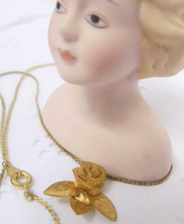 60er Vintage Rose Ketten Anhänger