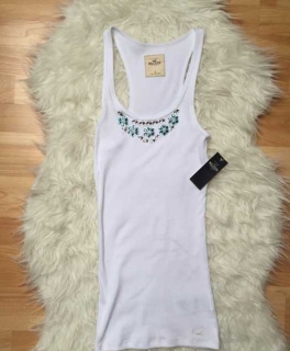 Hollister Tanktop Glitzer Strass Steine 