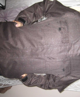 Winterjacke, Skijacke braun mit Glitzer S36