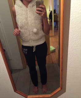 Teddybärweste in weiß