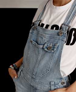 Kurze Jeans Latzhose