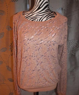 Rose Oberteil in Spitze