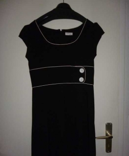 60´s schwarz-weißes Kleid