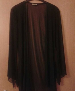 Cardigan schwarz transparent