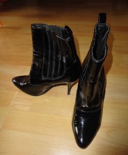 Stiefelette Lack Optik schwarz sexy