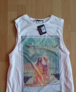 Primark Atmosphere Top Shirt ohne Ärmel hippie sommer NEU weiss