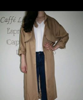 Asos camel-farbener langer Trenchcoat