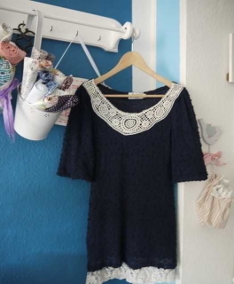 Royalblaues Kleid mit Spitze lace lacedress blogger musthave