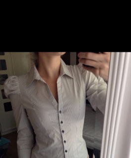 H&m bluse Büro Nadelstreifen