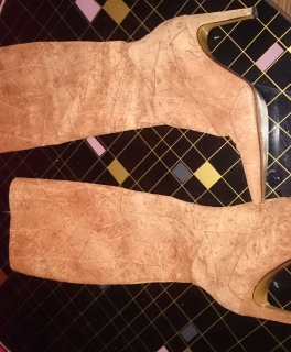 Lederstiefel High Heel Designer Glitzer Michel Perry