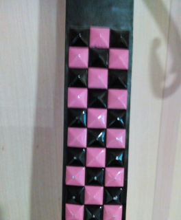 Nietengürtel - Schwarz, Pink - EMP
