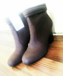 Stiefelette Lederoptik Bordeaux weinrot lila H&M neu Gr.40 Blogger