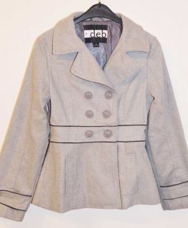 Grauer Mantel tailliert Größe M