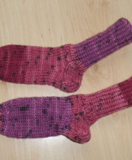 Wollsocken, Handstricksocken, Strümpfe, Gr. 22/23