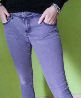 Jeans Röhrenjeans RockabiLLy EmO lila Amisu New Yorker 30