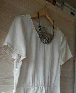 Weißes Peplum Tshirt 