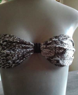 Bandeau Bikini mit Schlangenoptik