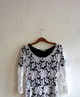 Häkelshirt Hippie Spitze