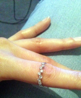 Echter 925 Silberring mit Steinchen