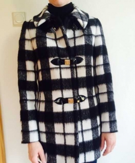 Tolle Übergangs-/Winterjacke schwarz/weiß