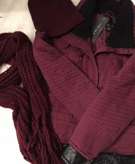 Winterjacke in bordeaux, neu