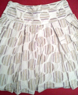 Sommerlicher Rock gepunktet mit Falten 