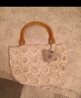 Häkeltasche weiß