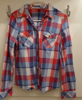 rot-blau karierte Bluse / H&M 
