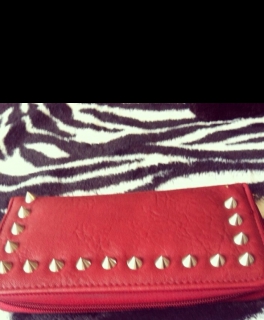 Nieten Geldbeutel rot