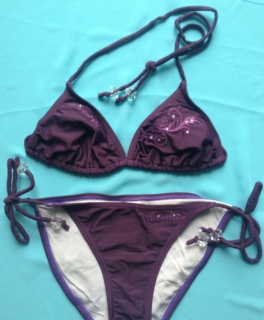 Lila Triangel Bikini 34 36