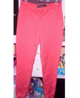ZARA trf premium Jogging - Pants in Strawberry Red , Größe 34 (XS) , erdbeerrot jogginghose