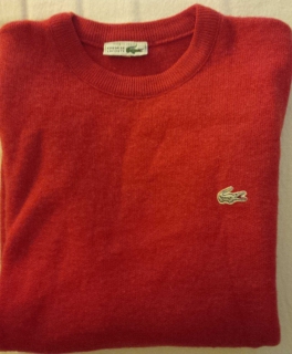 Lacoste xl pullover rot wolle, guter zustand
