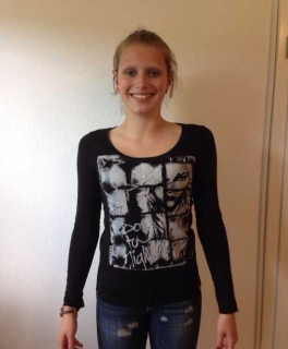 Pulli Langarmshirt Print EDC schwarz