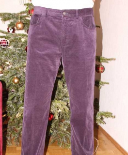 Lila Cordhose von Bogner Comfort Fit, Gr. 26, Short US 38