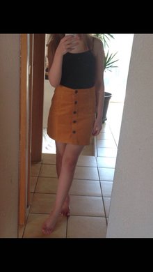 Mini Rock #senfgelb#knöpfe#xs