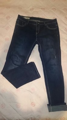 Dunkelblaue Straight Regular C&A Jeans