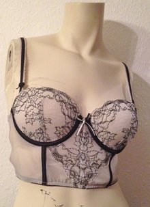 Bustier Corsage weiß mit Spitze 75D Primark