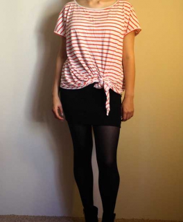 Streifenshirt mit Knoten / Vero Moda 