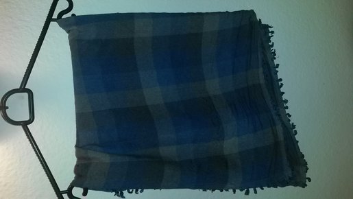 Tuch Karo blau braun
