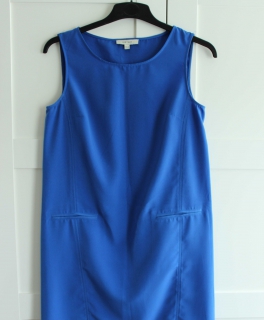 Royalblaues Cocktail Kleid wie NEU, gerader Schnitt