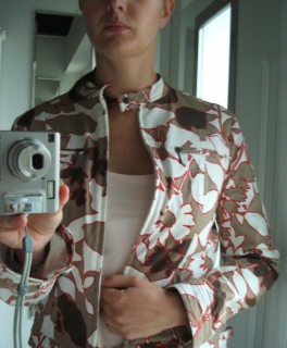 Bikerjacke Blumenprint Viventy