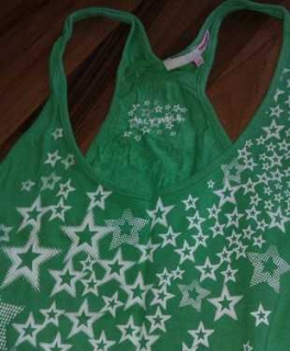 Grünes Tanktop mit Sternen - wie neu Tally Weijl