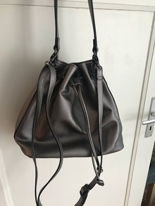 Silber metallic shopper Tasche beuteltasche 