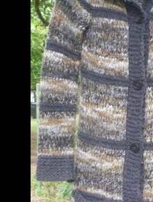 Campus by Marc O´Polo Strickmantel nude grau Grobstrick Gr. S