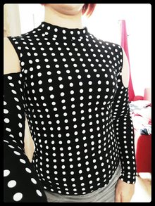PolkaDots Pullover 34/36 Black.Pünktchen.Emo.Punk