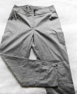 Chino in silbergrau Nadelstreifen, Reisverschluss, DaWanda